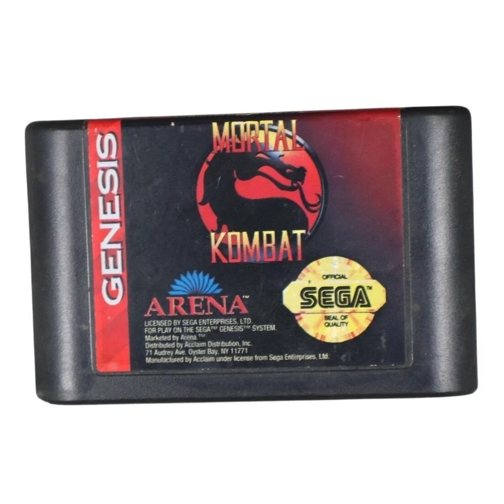 Vintage Mortal Kombat Sega Genesis Video Game Cartridge Only Acclaim 1993